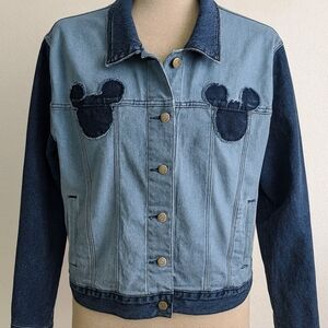 Disney Blue Jean Jacket with Mickey Mouse Design